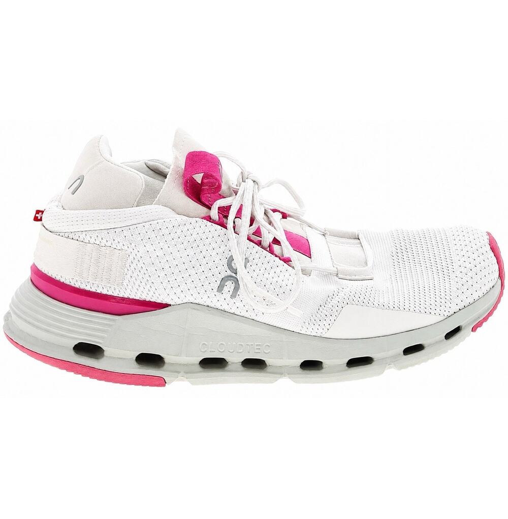 On Running Women’s Cloudnova Sneakers Size 6 White Pink CloudTec Athletic Shoes